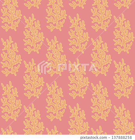 Abstract Peach Coral Pink Sea Pattern Abstract Peach Coral Pink Sea Pattern 137888258