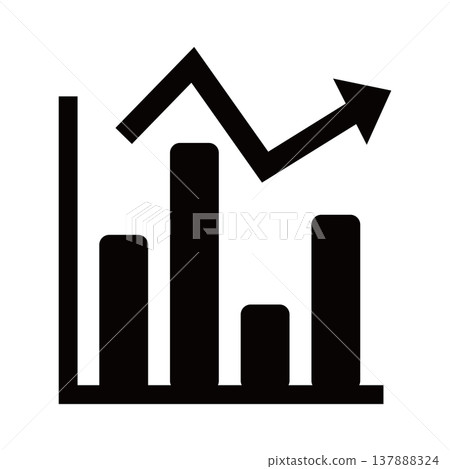 波動長條圖圖示（黑色） 137888324