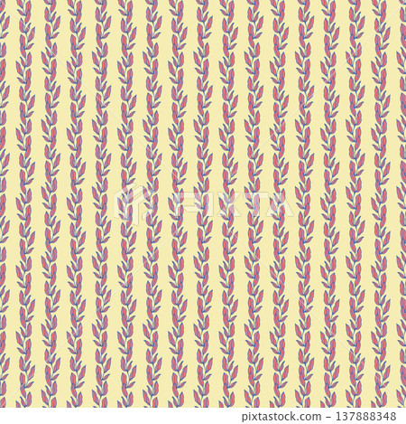 Minimalist Pink Wavy Leaf Stripe Pattern Minimalist Pink Wavy Leaf Stripe Pattern 137888348