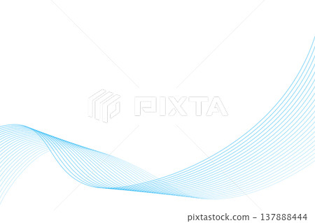 簡單的曲線波浪背景，淺藍色，藍色 137888444