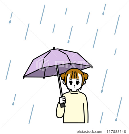 一個撐著傘的女孩 一個撐著傘的女孩 137888548