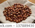 macadamia nut on a cloth 137889430