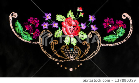 Handmade embroidery, folk arts and crafts 137890359