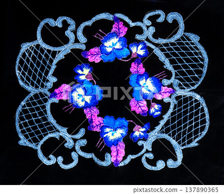 Handmade embroidery, folk arts and crafts Handmade embroidery, folk arts and crafts 137890365