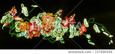 Handmade embroidery, folk arts and crafts Handmade embroidery, folk arts and crafts 137890388