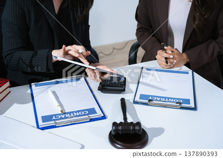legal and corporate consultation concept focusing on law, advice, and business agreements. legal and corporate consultation concept focusing on law, advice, and business agreements. 137890393