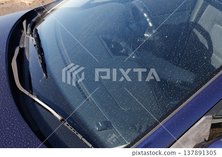 Dirt on car windshield Dirt on car windshield 137891305