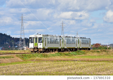 磐越西線、新關 - 北鄉線、JR 東日本、Kiha 110-223 (Niitsu) 磐越西線、新關 - 北鄉線、JR 東日本、Kiha 110-223 (Niitsu) 137891310