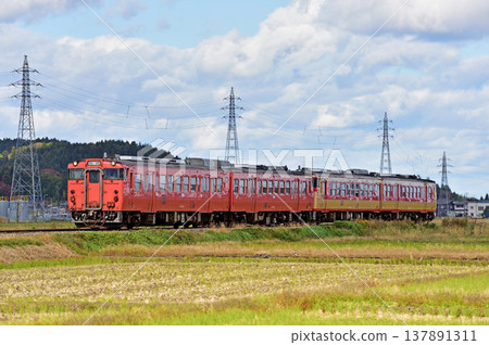磐越西線、新關～北鄉線、JR東日本、木葉47-515（新津）、磐越西線秋葉享有列車 137891311