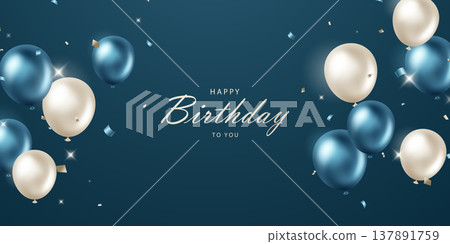 Celebrate your birthday background with beautiful balloon vector illustration. Celebrate your birthday background with beautiful balloon vector illustration. 137891759