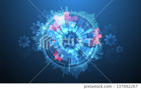 Abstract technology background. Cogwheels ART theme. Vector illustration Abstract technology background. Cogwheels ART theme. Vector illustration 137892267