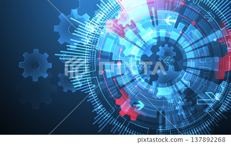 Abstract technology background. Cogwheels ART theme. Vector illustration Abstract technology background. Cogwheels ART theme. Vector illustration 137892268