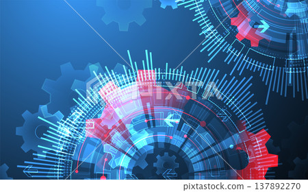 Abstract technology background. Cogwheels ART theme. Vector illustration Abstract technology background. Cogwheels ART theme. Vector illustration 137892270