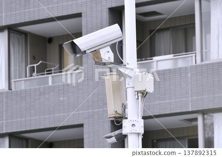 Cityscape of Yokohama, Japan: Security cameras on street corners... = Yokohama City Cityscape of Yokohama, Japan: Security cameras on street corners... = Yokohama City 137892315