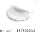 Cosmetic cream swatch texture on a white or transparent background 137892338