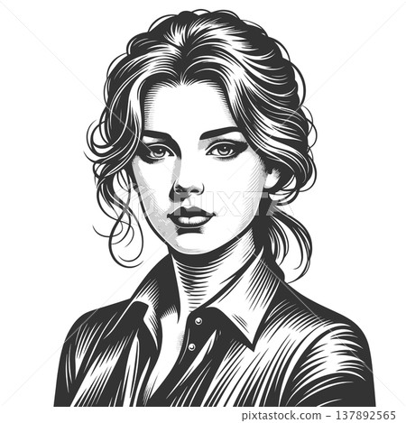 Confident Businesswoman raster illustration Confident Businesswoman raster illustration 137892565