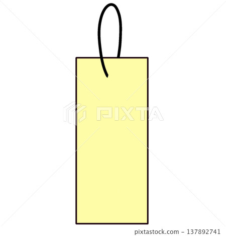 Illustration material of a strip of paper for writing wishes (yellow) Illustration material of a strip of paper for writing wishes (yellow) 137892741