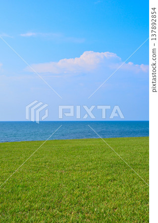grassland sea sky grassland sea sky 137892854