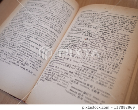 [Ukraine] A two-page spread of a Japanese-Ukrainian dictionary. 137892969