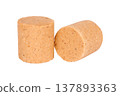 Two pacoca, a traditional Brazilian peanut candy, isolated on a white background 137893363