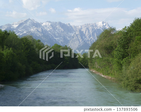 Zugspitze mountain in  Bavaria, Germany 137893506