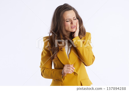 Businesswoman Facing Discomfort or Stress 137894288