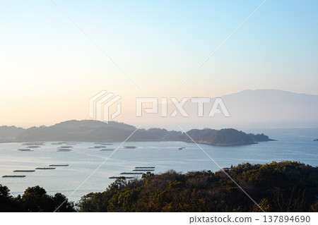 The gradient of the sunrise paints the beautiful archipelago 137894690