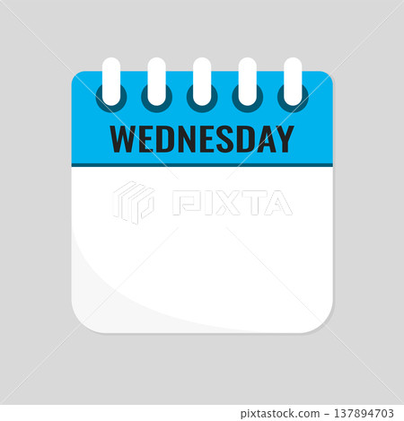 Icon page calendar day week Wednesday, empty space 137894703
