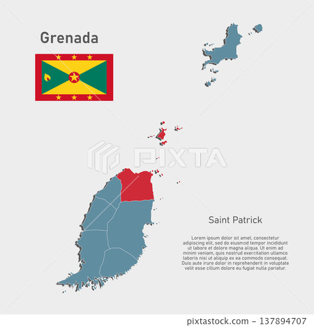 Vector map of Grenada - Saint Patrick Parish 137894707