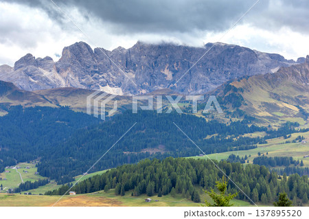 Dolomites Alpe di Siusi, Italy landscape 137895520