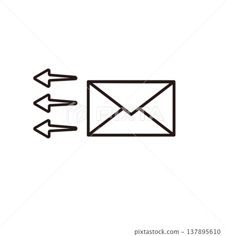 Simple email sending/receiving icon set (arrow, reply, forward) Simple email sending/receiving icon set (arrow, reply, forward) 137895610