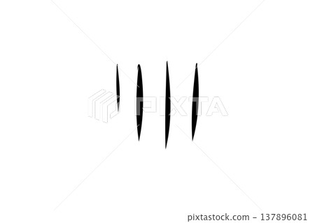 A hand-drawn, pen-drawn vector illustration of vertical lines representing a shocked or dismayed expression. A hand-drawn, pen-drawn vector illustration of vertical lines representing a shocked or dismayed expression. 137896081