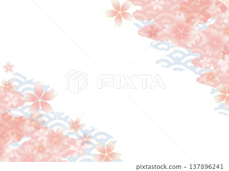 Cherry blossom frame Cherry blossom frame 137896241