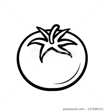 Tomato. Hand drawn sketch icons of vegetable. Isolated vector illustration in doodle line style. Tomato. Hand drawn sketch icons of vegetable. Isolated vector illustration in doodle line style. 137896341