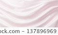Pink cosmetic cream texture background with smooth glossy waves 3D render 137896969