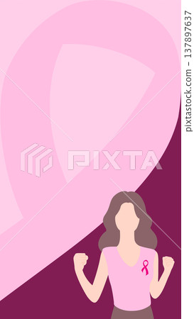 Breast cancer awareness month background  137897637