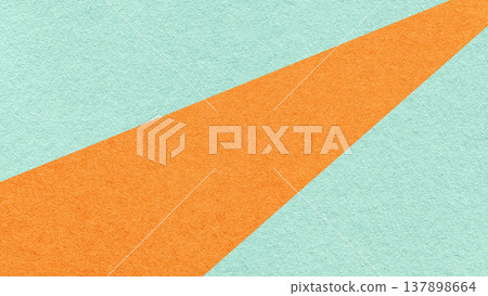Abstract geometric light mint paper background with orange ray, macro texture for banner, template, presentation Abstract geometric light mint paper background with orange ray, macro texture for banner, template, presentation 137898664