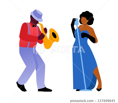 Jazz Performance - Colorful Flat Design Illustration Jazz Performance - Colorful Flat Design Illustration 137899645