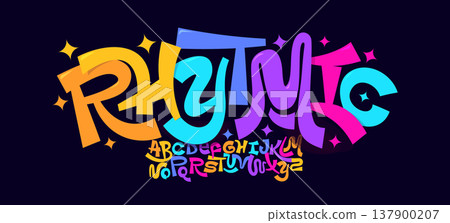 Fun Groovy Font Cartoon Logo Alphabet Color Typography Bouncy Letter Set, Dancing Typographic Design for Carnival Title, Music Fest Poster Headline Logotype. Funny Colorful Fonts. Vector Typeface Fun Groovy Font Cartoon Logo Alphabet Color Typography Bouncy Letter Set, Dancing Typographic Design for Carnival Title, Music Fest Poster Headline Logotype. Funny Colorful Fonts. Vector Typeface 137900207