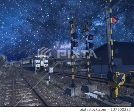 像銀河快車一樣在夜間行駛的列車 像銀河快車一樣在夜間行駛的列車 137900223