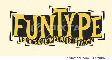 Fun Funky Font Logo Alphabet Playful Colorful Letter Set Funny Art Typography, Happy Typographic Design for Children Birthday Carnival Poster Headline, Type Logotype, Summer Fonts. Vector Typeface Fun Funky Font Logo Alphabet Playful Colorful Letter Set Funny Art Typography, Happy Typographic Design for Children Birthday Carnival Poster Headline, Type Logotype, Summer Fonts. Vector Typeface 137900268