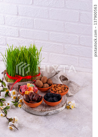Traditional Azerbaijan spring holiday Novruz concept 137900563