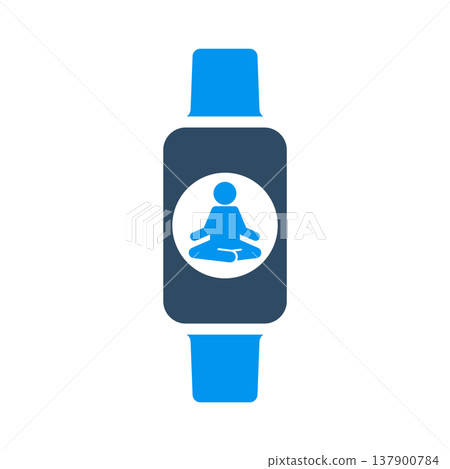 Yoga Meditation Smartwatch Wellness Symbol Yoga Meditation Smartwatch Wellness Symbol 137900784