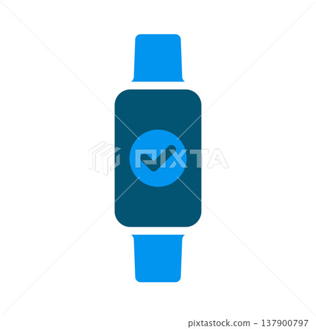 Verified Fitness Tracker Smartwatch Symbol 137900797