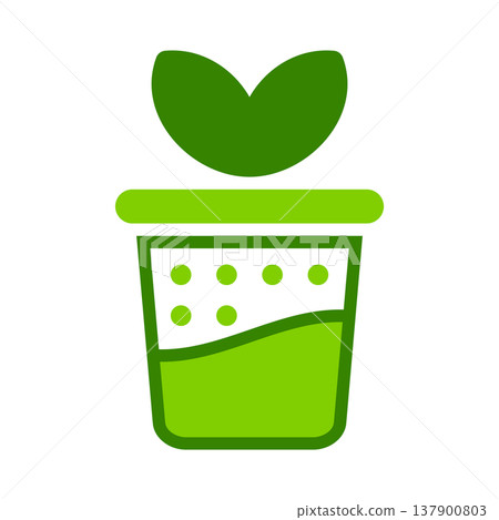 Hydroponic Oxygen Root Cup Symbol Hydroponic Oxygen Root Cup Symbol 137900803