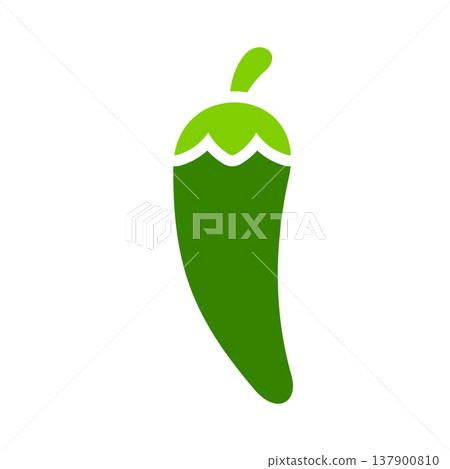 Hydroponic Pepper Vegetable Crop Symbol Hydroponic Pepper Vegetable Crop Symbol 137900810