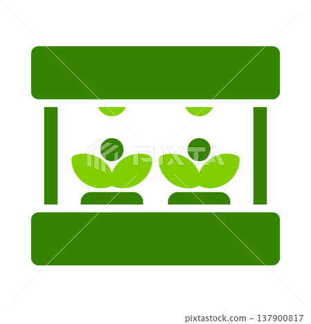 Hydroponic Growth Tray Seedling Symbol 137900817