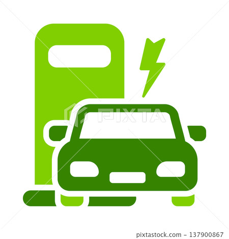 Electric Energy Car Charging Symbol 137900867