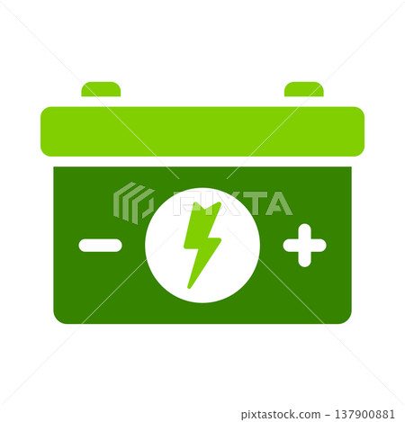 Electric Vehicle Battery Power Symbol Electric Vehicle Battery Power Symbol 137900881