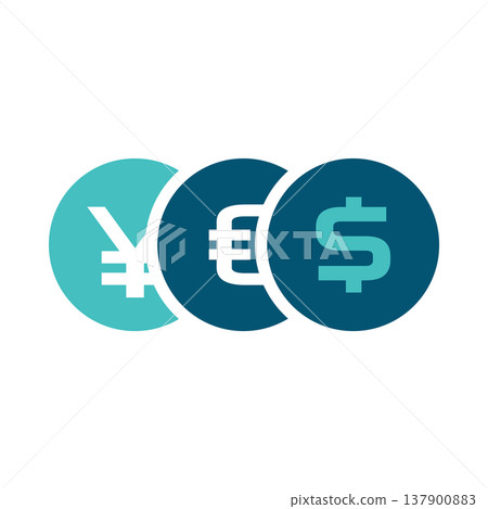 Global Finance Currency Coin Emblem 137900883